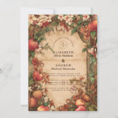 Invitation Vintage Orchard Botanical Wedding (Devant)