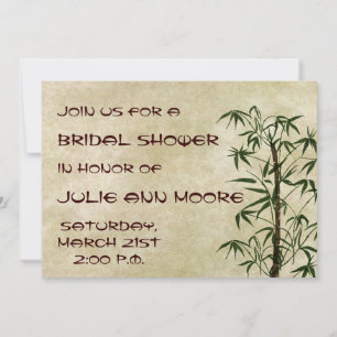 Invitation Vintage Oriental Bamboo 1