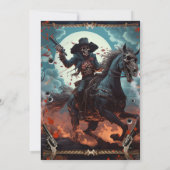 Invitation Vintage Outlaw Sket os Halloween Party Invit (Dos)