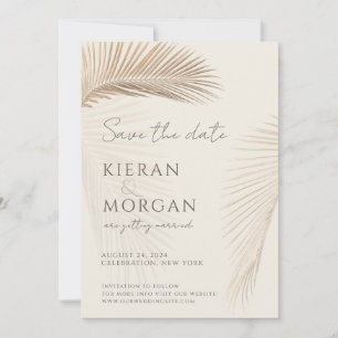 Invitation Vintage Palm Line Art Enregistrer la date Invitati