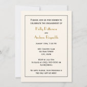 Invitation Vintage Paons Monogramme Ivoire BG (Dos)