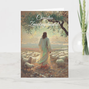 Invitation Vintage Pâques polonaise Joyeux Alleluia Chrétien