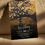 Invitation Vintage Parchment Fall Tree Lights Rustic Wedding<br><div class="desc">This beautiful wedding invitation features a design with a rustic feel. The image shows an autumn tree covered with strings of lights. Designed to look as if it is printed on vintage parchment paper. The wording is formal, and features lacy script calligraphy lettering. Perfect for an afternoon or evening ceremony....</div>