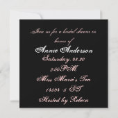 Invitation vintage Paris Chic Douche nuptiale (Dos)