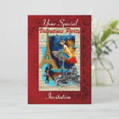 Invitation Vintage Paris collage Valentines (Debout devant)