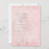 Invitation Vintage Paris Rose Noir Sweet 15 Quinceanera (Dos)