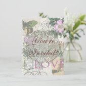 Invitation Vintage Peace Home Belle Amour (Debout devant)