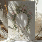 Invitation Vintage Peonies Pastel Floral Rococo Mariage