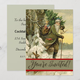 Invitation Vintage Père Noël Noël Victorien