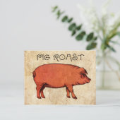 Invitation vintage Pig Roast Carte postale VI (Debout devant)