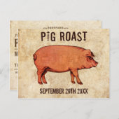 Invitation vintage Pig Roast Postcard IV (Devant / Derrière)