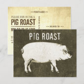 Invitation vintage Pig Roast Postcard V (Devant / Derrière)