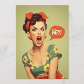 Invitation Vintage Pin-Up Power Shout (Devant)