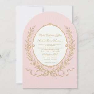 Invitation vintage Pink Paris Glam