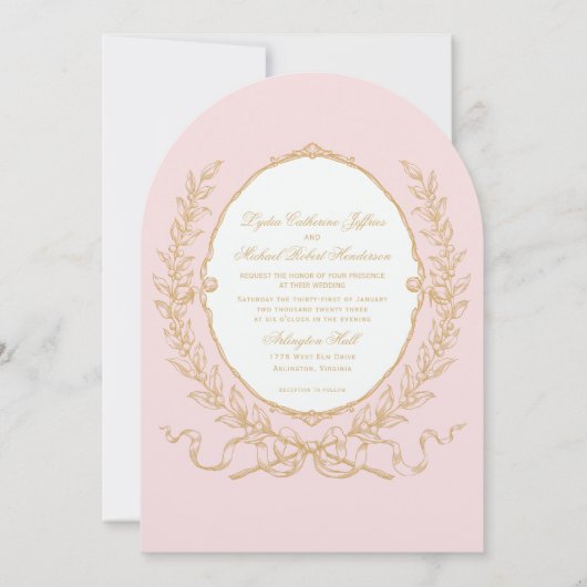 Invitation vintage Pink Paris Glam (Devant)