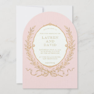Invitation vintage Pink Paris Glam