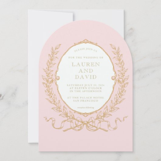 Invitation vintage Pink Paris Glam (Devant)