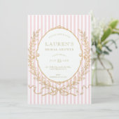 Invitation Vintage Pink Paris Glam Bridal Shower (Debout devant)