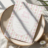 Invitation Vintage Pink Rose Baby Shower 