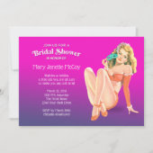 Invitation vintage Pinup Girl Bridal Shower (Devant)