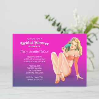 Invitation vintage Pinup Girl Bridal Shower