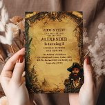 Invitation Vintage Pirate Anniversaire Fête Ahoy Matey Ancien<br><div class="desc">Voyagez pour une aventure passionnante avec notre Pirate Theme Birthday Party Invitation! Ahoy, matey ! Invitation votre équipe à se joindre à la boule de flambeau avec cette invitation passionnante. Doté d'un design de pirates audacieux, d'un crâne et d'ossements croisés, de cartes des trésors et d'un arrière - plan patiné,...</div>