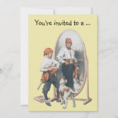 Invitation Vintage Pirate garçon avec chien, fête d'anniversa (Devant)