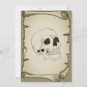 Invitation Vintage Pirates rustiques Halloween Costume Party (Dos)