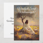 Invitation Vintage polonais Pâques Wesolego Alleluja (Devant / Derrière)