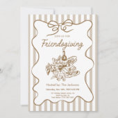 Invitation vintage pour Friendsgiving (Devant)