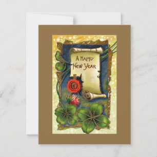 Invitation vintage pour la soirée du Nouvel An