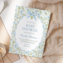 Invitation vintage pour l'annonce de la naissance