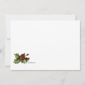 Invitation vintage pour le dîner de Noël (Dos)