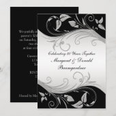 Invitation vintage pour les 25 ans de mariage (Devant / Derrière)