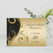 Invitation vintage pour les 50 ans de mariage (Debout devant)