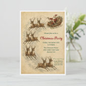 Invitation vintage pour une fête de Noël (Debout devant)