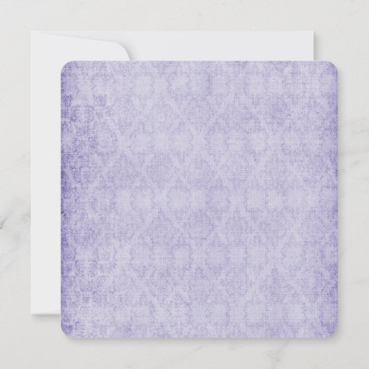 Invitation Vintage pourpre Damas (Dos)