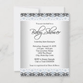Invitation Vintage Prince Baby Boy Douche (Dos)