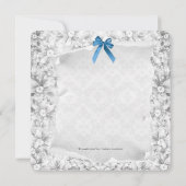 Invitation Vintage Prince Blue et Baby shower gris (Dos)