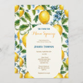 Invitation Vintage principale Squeeze citrus douche nuptiale (Devant / Derrière)