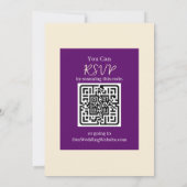 Invitation Vintage Purple & Cream Retro Photo Wedding (Dos)