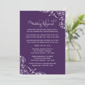 Invitation Vintage Purple Wedding (Debout devant)