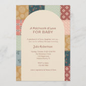 Invitation Vintage Quilt Baby Shower (Devant)