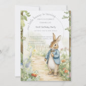 Invitation Vintage Rabbit Garden 1st Birthday (Devant)
