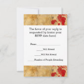 Invitation Vintage Red Blood Splatz Halloween Party (Dos)