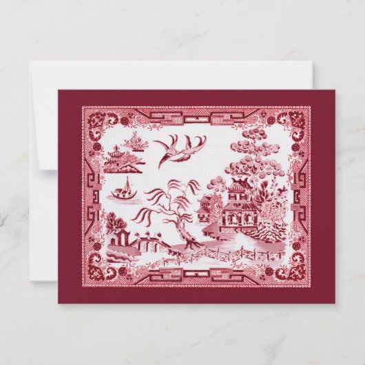Invitation vintage Red Willow (Devant)