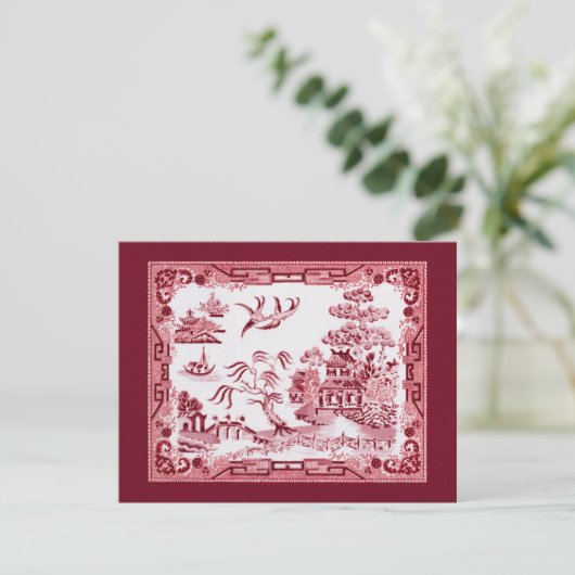 Invitation vintage Red Willow (Debout devant)