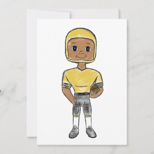 Invitation vintage retro football (Devant)