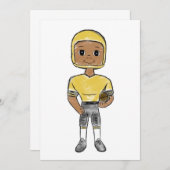 Invitation vintage retro football (Devant / Derrière)