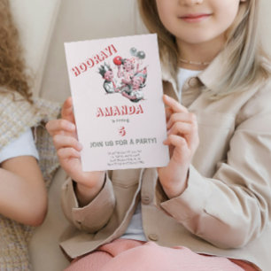 Invitation Vintage Retro Fun les années 50 Enfants fête d'ann